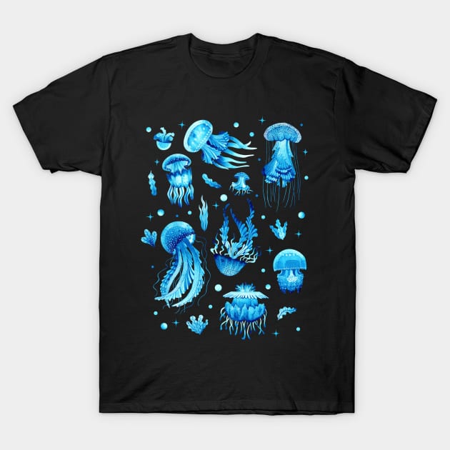 Watercolor Jellyfish T-Shirt by Katie Thomas Creative